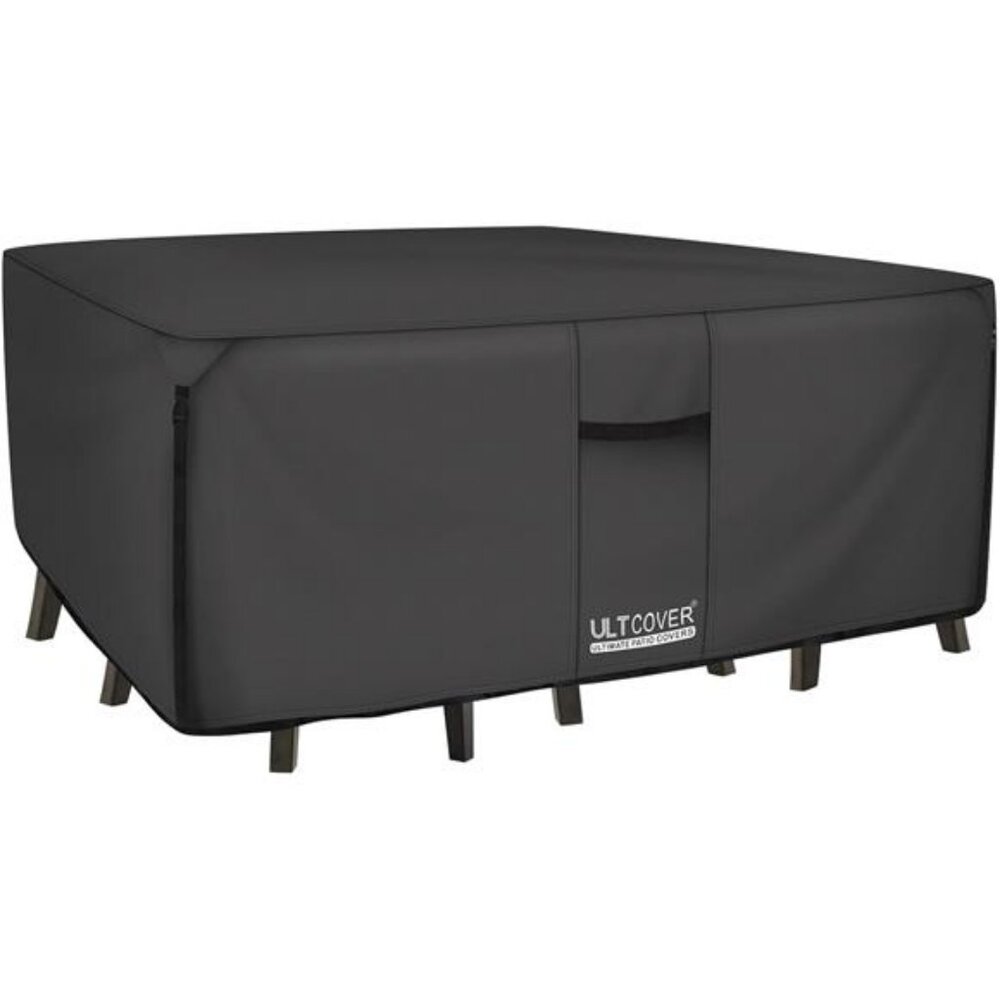 600D Tough Canvas Heavy Duty Rectangular Patio Table and Chair Cover